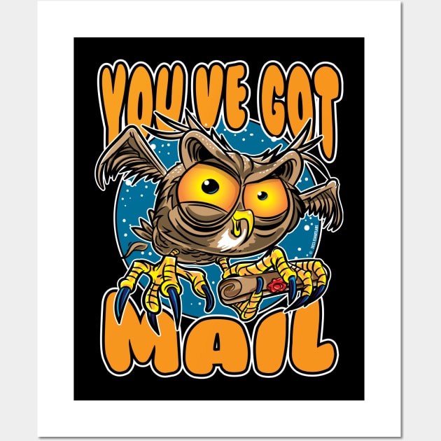 You've Got Mail Owl Delivery Wall Art by eShirtLabs